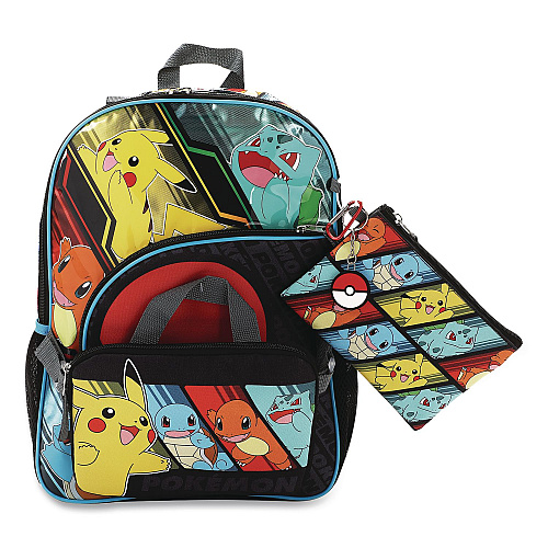 Bioworld Pokemon Kids 5-Piece Backpack Set, Multicolor (B1B7Y0QPOKSB)