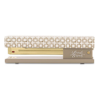 Swingline Leah Bisch Tan-Tile Full Strip Stapler, 20-Sheet Capacity, Tan/Gold/White (S700035)