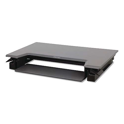 Ergotron WorkFit-T Adjustable Standing Desk Converter, 35" x 23.3" x 5" to 20", Gray/Black (33397085)