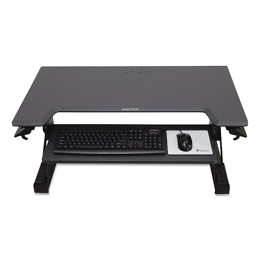 Ergotron WorkFit-TL Adjustable Standing Desk Converter, 37.5" x 27" x 5" to 20", Dark Gray/Black (33406085)