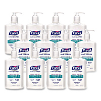 PURELL 2 in 1 Moisturizing Advanced Hand Sanitizer Gel, 12 oz Pump Bottle, Clean Scent, 12/Carton (369812CT)