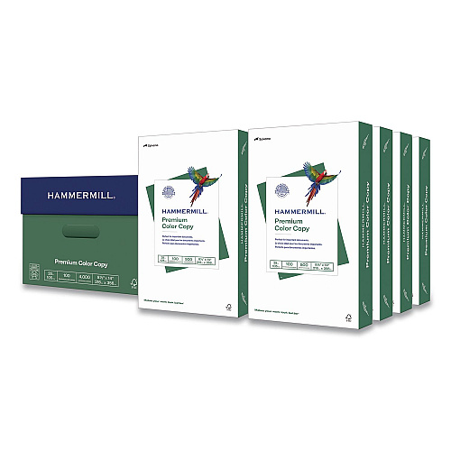 Hammermill Premium Color Copy Print Paper, 100 Bright, 28 lb Bond Weight, 8.5 x 14, Photo White, 500 Sheets/Ream, 8 Reams/Carton (102475CT)
