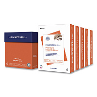 Hammermill Premium Inkjet and Laser Printer Paper, 97 Bright, 24 lb Bond Weight, 8.5 x 11, White, 500 Sheets/Ream, 5 Reams/Carton (166140CT)