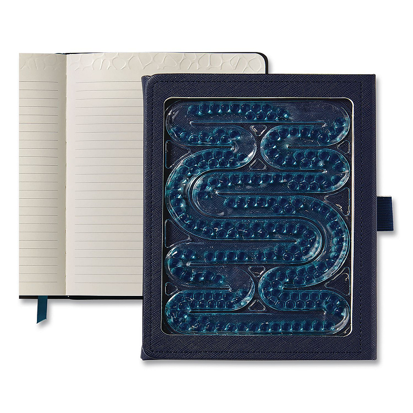 Lifelines Find Your Path Sensory Journal, Tactile Blue Gel Bead Maze, Wide/Legal Rule, Blue Cover, (80) 8 x 5 Sheets (160101)