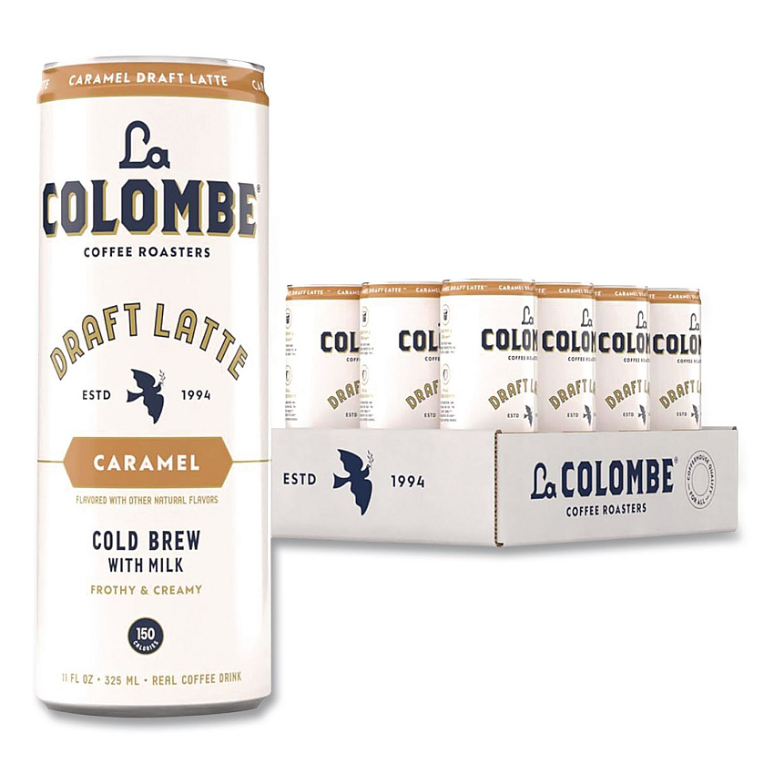 La Colombe Draft Latte Cold Brew, Caramel Latte, 11 oz Can, 12/Carton (LCT00499)
