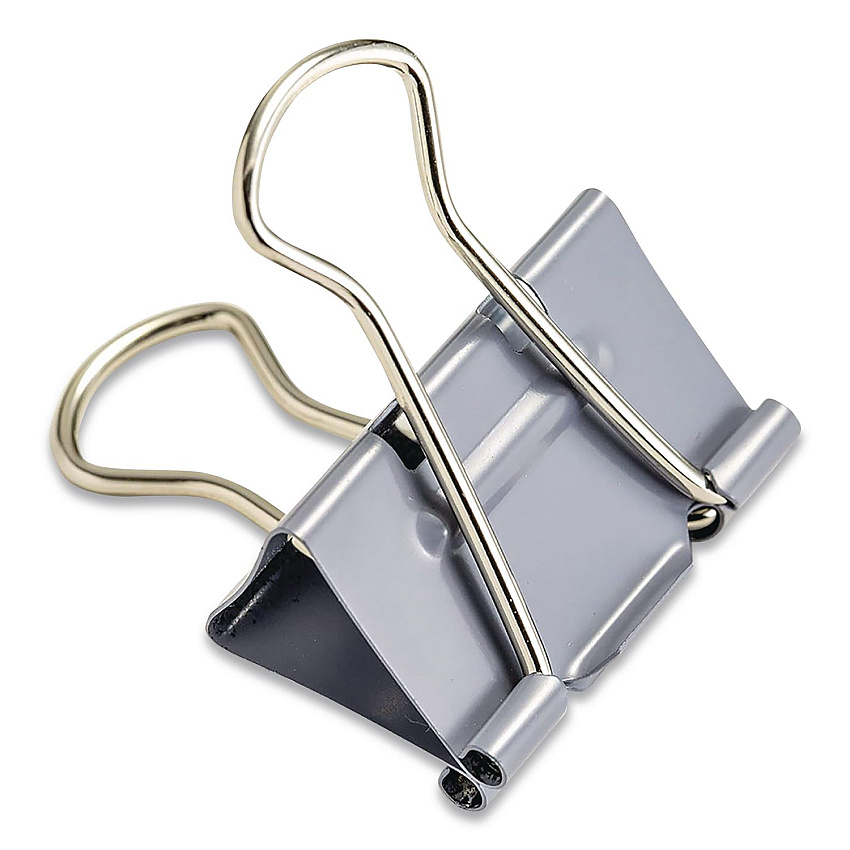Officemate EZ Binder Clips, Large, Gray, 16/Pack (99216)