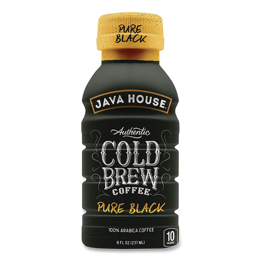 Java House Cold Brew Coffee, Pure Black, 8 oz Bottle, 24/Carton (HFP01781)