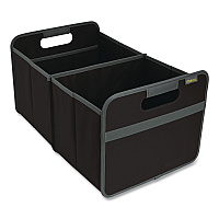 meori Classic Foldable Storage Box, Large, 2 Sections, 12.6 x 19.69 x 10.83, Lava Black (A100001)