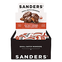Sanders Small Batch Wonders Snack-Size Sea Salt Caramel Pecan Cluster, 48 Pieces, 24 oz Box (MRY27160)