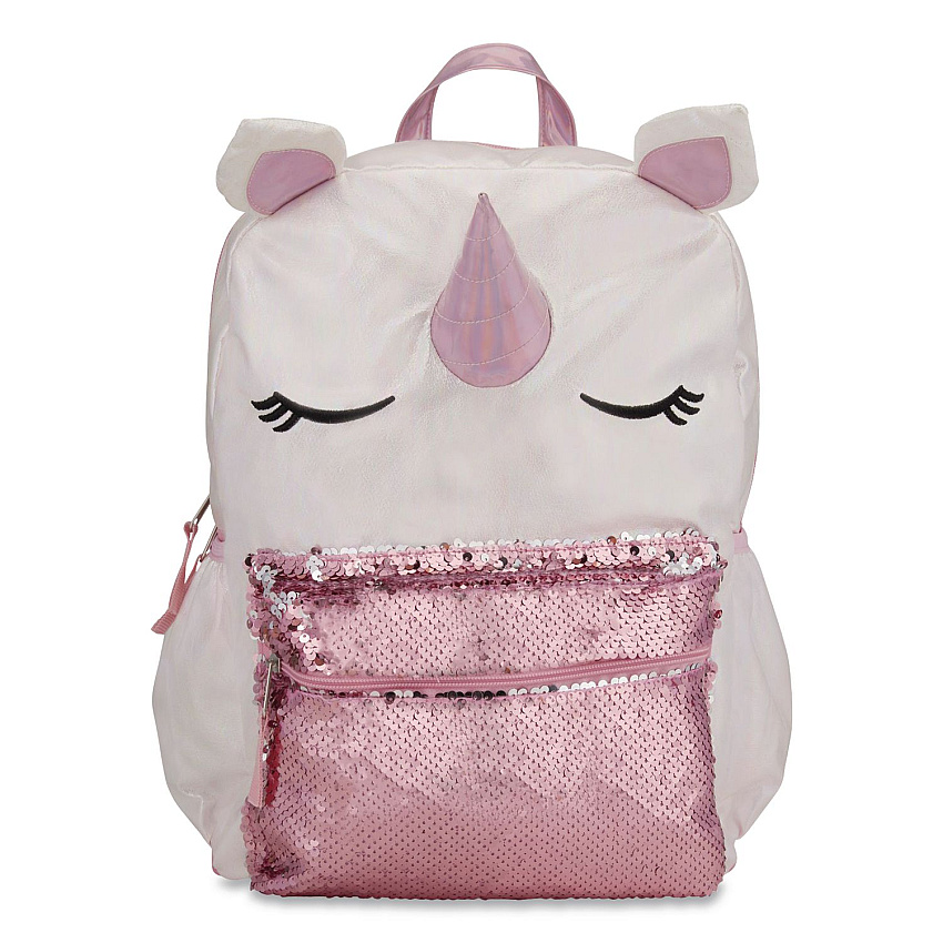 Accessory Innovations Adorable Unicorn Backpack, 12 x 5 x 16, White/Pink (B21GC49266ST)