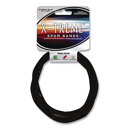 Alliance X-TREME EPDM Bands, Size 117B, Black, 10/Pack (02002PK)