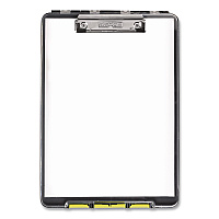 Dexas ClearView Clipcase Storage Clipboard, 0.35" Clip Capacity, Holds 8.87 x 12.25 Sheets, Gray/Yellow (5717803)