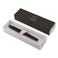 Parker IM Rollerball Pen, Monochrome Collection, Stick, Fine, Black Ink, Matte Black/PVD Barrel (2127743)