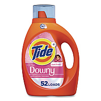 Tide Plus Boost of Ultra Downy Laundry Detergent, HE Compatible, April Fresh Scent, 73 oz Bottle (17523)