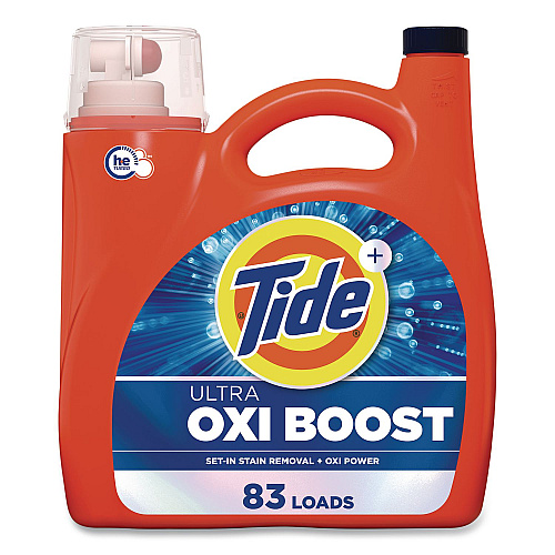 Tide Ultra OXI Boost Laundry Detergent, HE Compatible, 117 oz Bottle (17538)