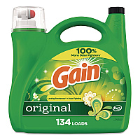 Gain Liquid Laundry Detergent, HE Compatible, Original Scent, 194 oz Bottle (19114)