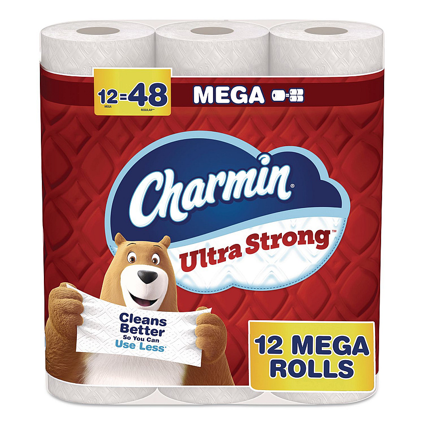 Charmin Ultra Strong Bathroom Tissue, Septic Safe, 2-Ply, White, 220 Sheets/Roll, 12 Rolls/Pack (32173)