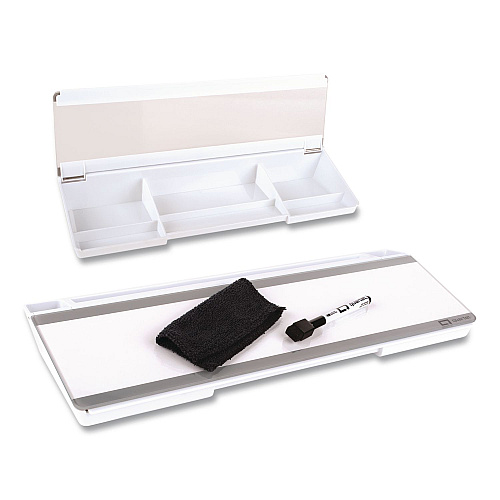 Quartet Flip-Top Glass Dry Erase Desktop Pad, 18 x 6, White Surface (Q090F04R)