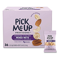 Pick Me Up Provisions Roasted and Salted Mixed Nuts, 1.5 oz Pouch, 36/Box (PM62982)