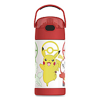 Thermos FUNtainer Pokemon Stainless Steel Vacuum Insulated Water Bottle, 12 oz, Multicolor (F4105PM6M)
