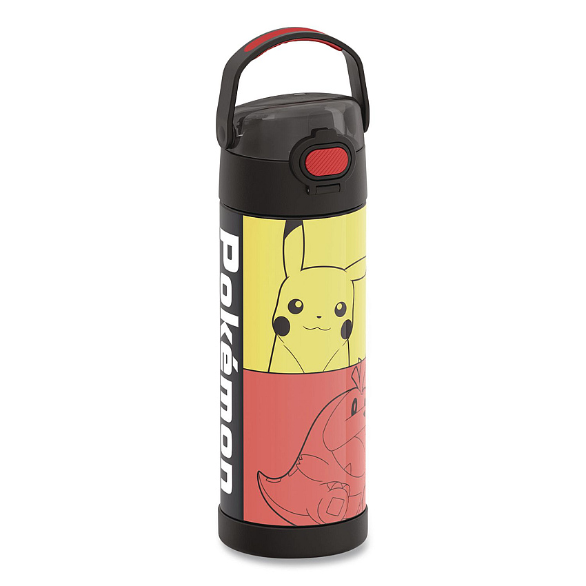 Thermos FUNtainer Pokemon Stainless Steel Vacuum Insulated Water Bottle, 16 oz, Multicolor (F42105PM6M)