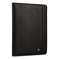 Wenger Merit Vinyl Padfolio, 8.5 x 11 Pad, 10.2 x 13, Open Style Closure, Black (601388)