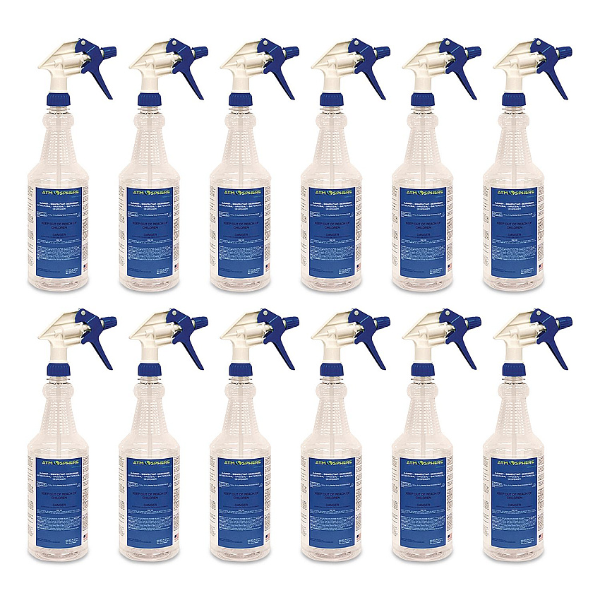 Atmosphere Empty Spray Bottle, 32 oz, Clear, 12/Carton (B3PATMSB12)