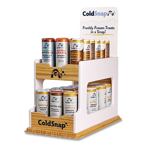 ColdSnap Display Rack, Holds 36 Pods, 9 x 17.25 x 11.25, White/Brown (101993)