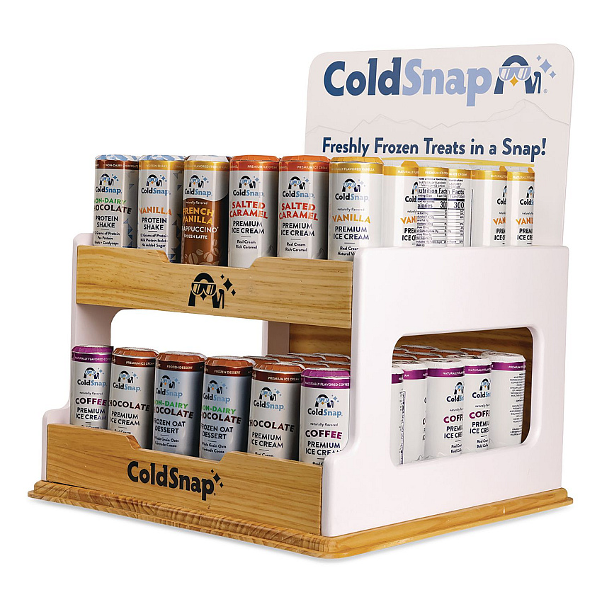 ColdSnap Display Rack, Holds 72 Pods, 16.25 x 17.25 x 11.25, White/Brown (101994)