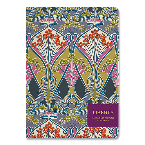 Chronicle Books Liberty London Embroidered Cover Journal, Ianthe Bloom Artwork, Medium/College Rule, Multicolor Cover, (50) 10 x 7 Sheets (978073537686)