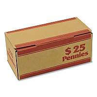 CONTROLTEK Pennies Coin Box, Accommodates $25 in Pennies, 15.5