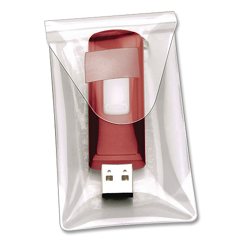 Cardinal HOLD IT USB Pockets, 2 x 3.4, Clear, 6/Pack (21140PK)