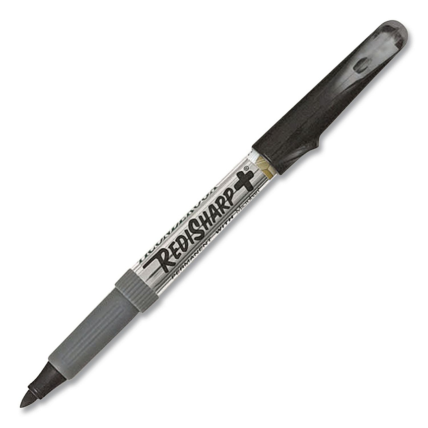 Ticonderoga RediSharp+ Permanent Markers, Fine Tip, Black (98207EA)