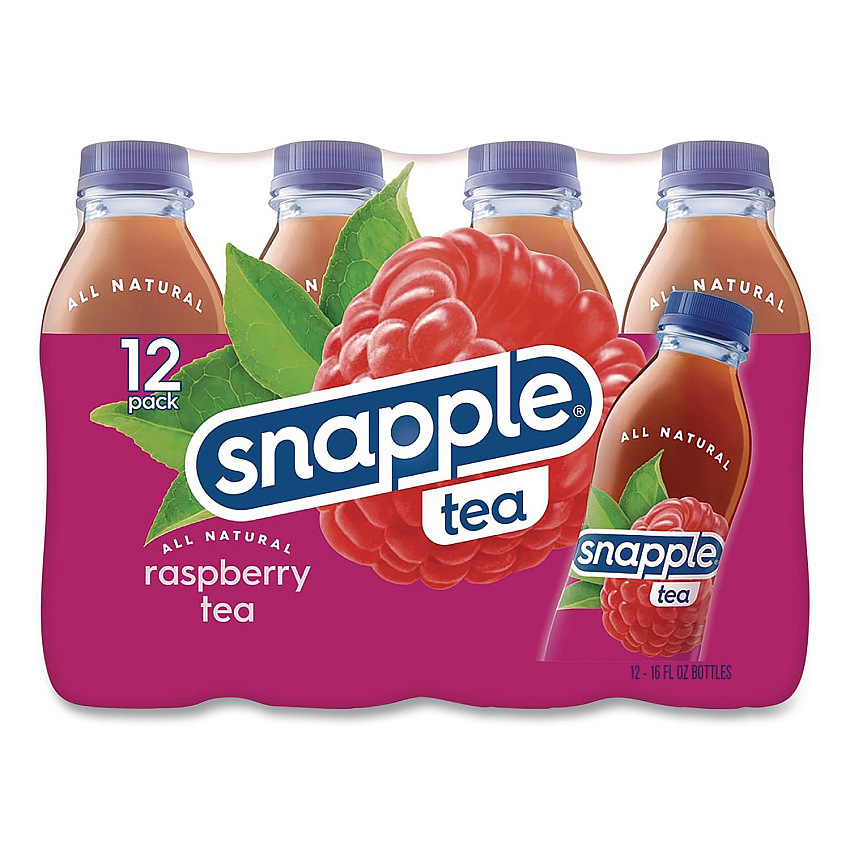 Snapple Flavored Tea, Raspberry, 16 oz Bottle, 24/Carton (CAD00775)