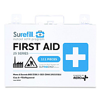 SUREFILL 25 ANSI 2021 A+ First Aid Kit with Metal Case, 111 Pieces (SF25AT)