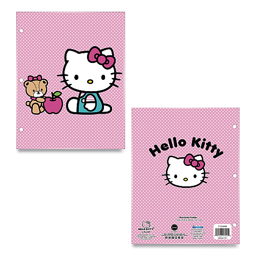 Innovative Designs Licensed Two-Pocket Folder, Hello Kitty, Side: 3-Hole Punched, Accommodates (50) 11 x 8.5 Sheets, Multicolor (717214HKSA)