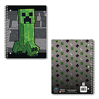 Innovative Designs Licensed Spiral Notebook, Minecraft, 1-Subject, Wide/Legal Rule, Multicolor Cover, (70) 10.5 x 8 Sheets (717326MCRSA)