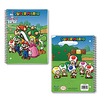 Innovative Designs Licensed Spiral Notebook, Super Mario, 1-Subject, Wide/Legal Rule, Multicolor Cover, (70) 10.5 x 8 Sheets (717842MBSA)