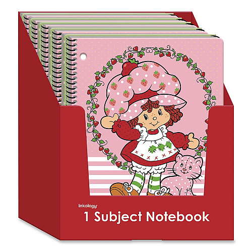 Inkology Licensed Spiral Notebook, Randomly Assorted Strawberry Shortcake Cover Designs, Medium/College Rule, (80) 10.5 x 8 Sheets (4706912PDQ)