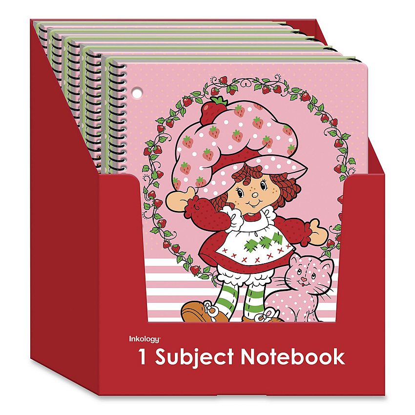 Inkology Licensed Spiral Notebook, Randomly Assorted Strawberry Shortcake Cover Designs, Medium/College Rule, (80) 10.5 x 8 Sheets (4706912PDQ)