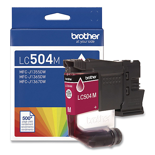 Brother LC504 INKvestment Ink, 500 Page-Yield, Magenta (LC504MS)