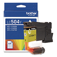 Brother LC504 INKvestment Ink, 500 Page-Yield, Yellow (LC504YS)