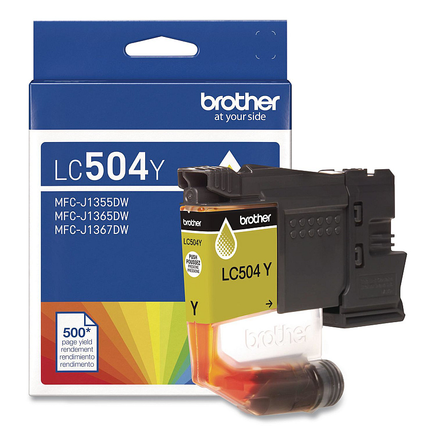 Brother LC504 INKvestment Ink, 500 Page-Yield, Yellow (LC504YS)
