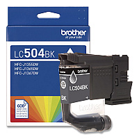 Brother LC504 INKvestment Ink, 600 Page-Yield, Black (LC504BKS)