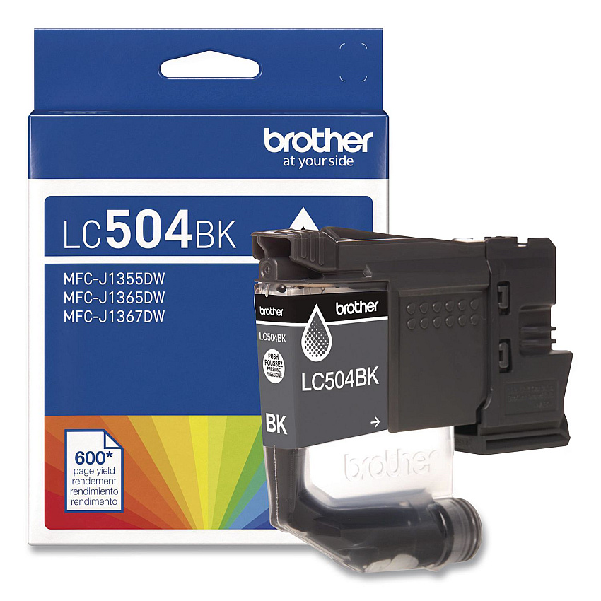 Brother LC504 INKvestment Ink, 600 Page-Yield, Black (LC504BKS)