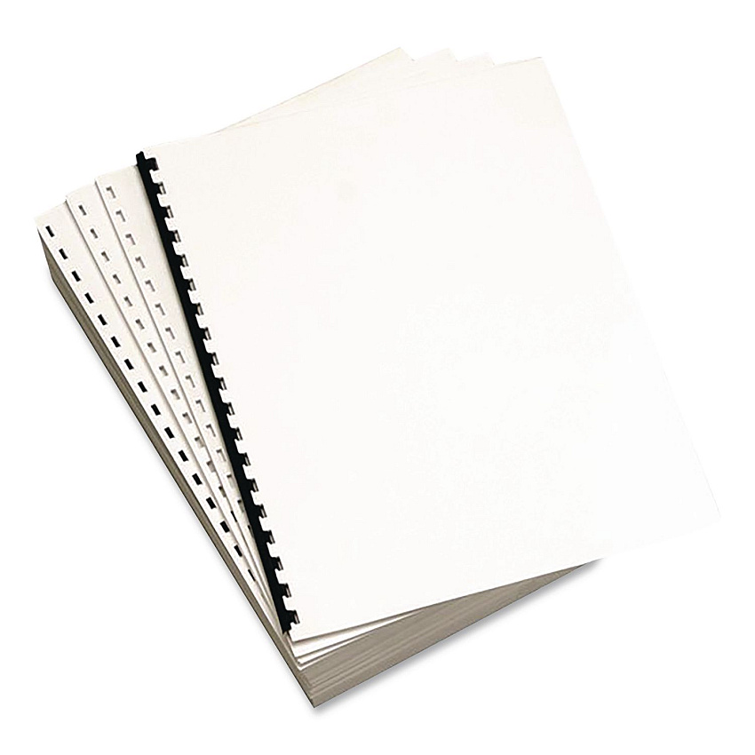 Alliance Punched Laser Cut Sheets, 92 Bright, Side: 19-Hole, 20 lb Bond Weight, 8.5 x 11, White, 500 Sheets/Ream, 5 Reams/Carton (30771)