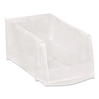 Iris Stackable Plastic Storage Bin. Medium, 1.6 qt, 6 x 11 x 5, Clear (200528)