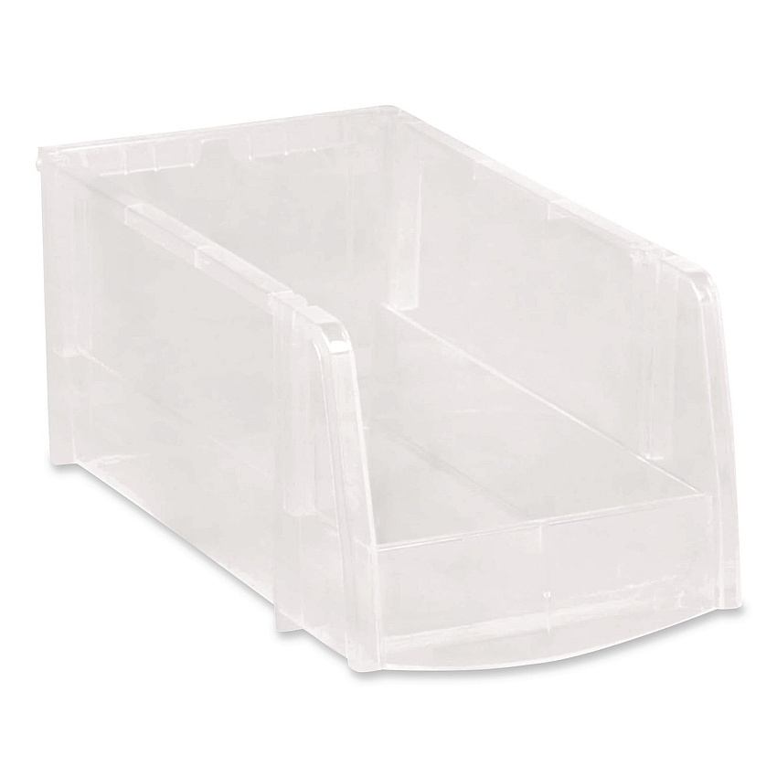 Iris Stackable Plastic Storage Bin. Medium, 1.6 qt, 6 x 11 x 5, Clear (200528)