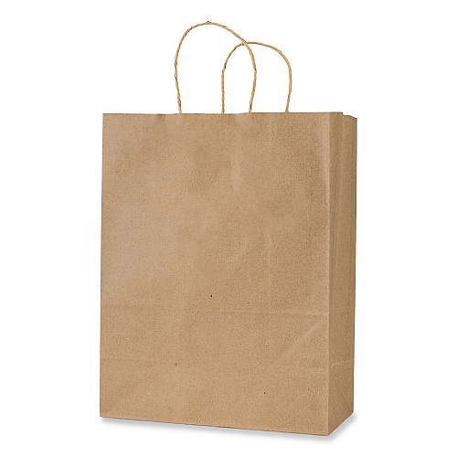 Inteplast Group Get Reddi Paper Bags, Mega Size, 70# Basis Weight, Twisted Rope Handles, 18 x 7 x 18.75, Brown, 200/Carton (KRFTW18719)