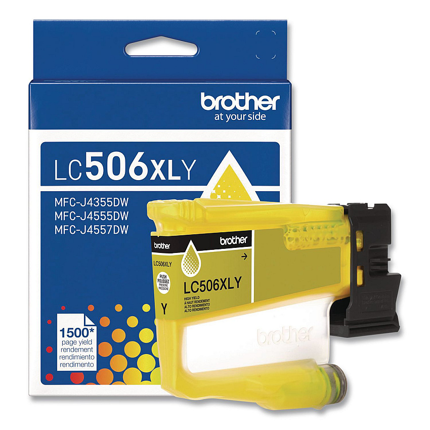 Brother LC506 INKvestment, High-Yield Ink, 1,500 Page-Yield, Yellow (LX506XLYS)